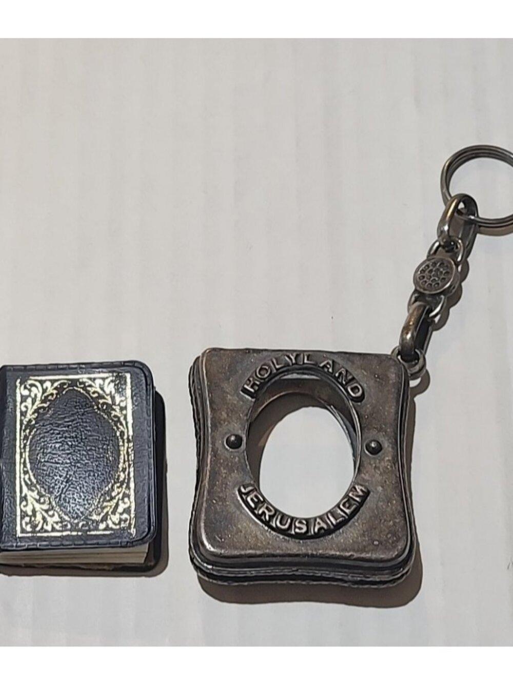Vintage Hebrew Jewish TEHILLIM Psalms KeyChain Israel Torah Sacred Charm Judaica